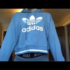 brand new adidas cropped hoodie !